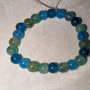 Handmade Blue stretch bracelet